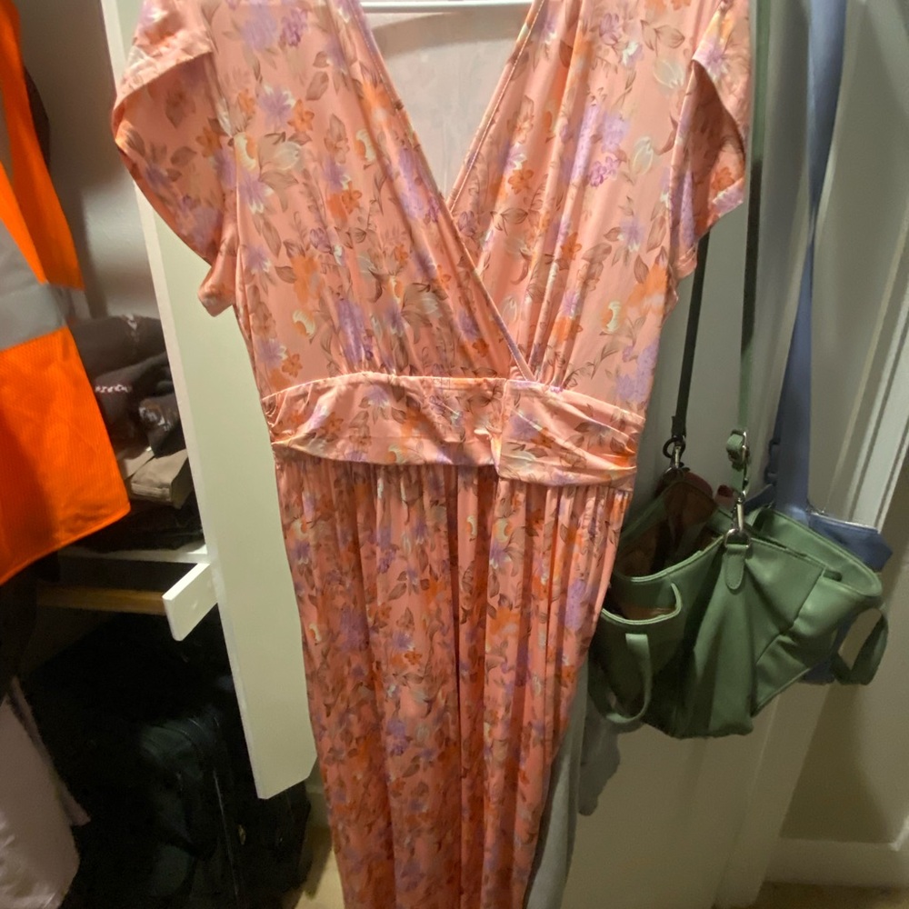 Floral Pink Wrap Dress